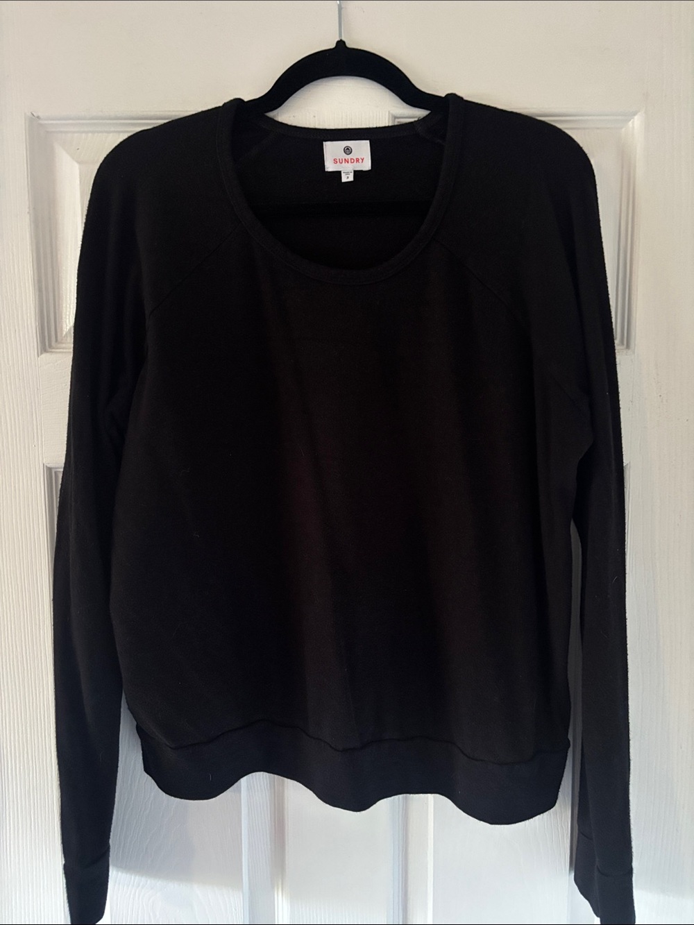 Sundry Black Crewneck Long-Sleeve Sweater